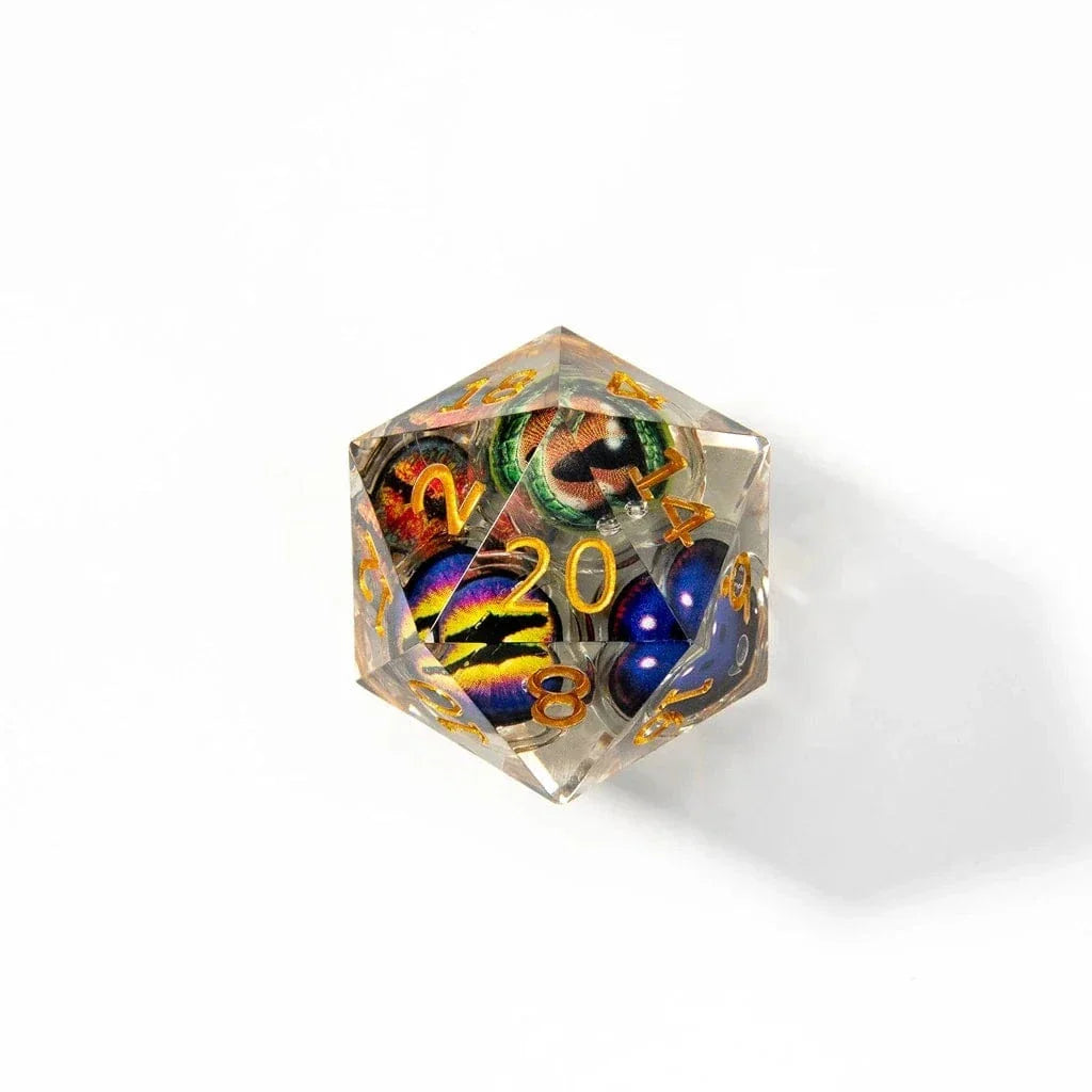 Tabletop Dominion DICE Eyes of Madness | 33mm D20 | Oversized Moving Eye