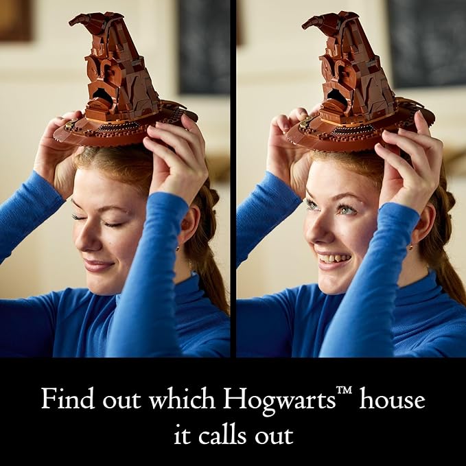 LEGO Harry Potter Talking Sorting Hat, Harry Potter Hogwarts Hat with Sounds