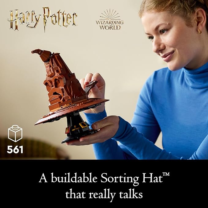 LEGO Harry Potter Talking Sorting Hat, Harry Potter Hogwarts Hat with Sounds building blocks