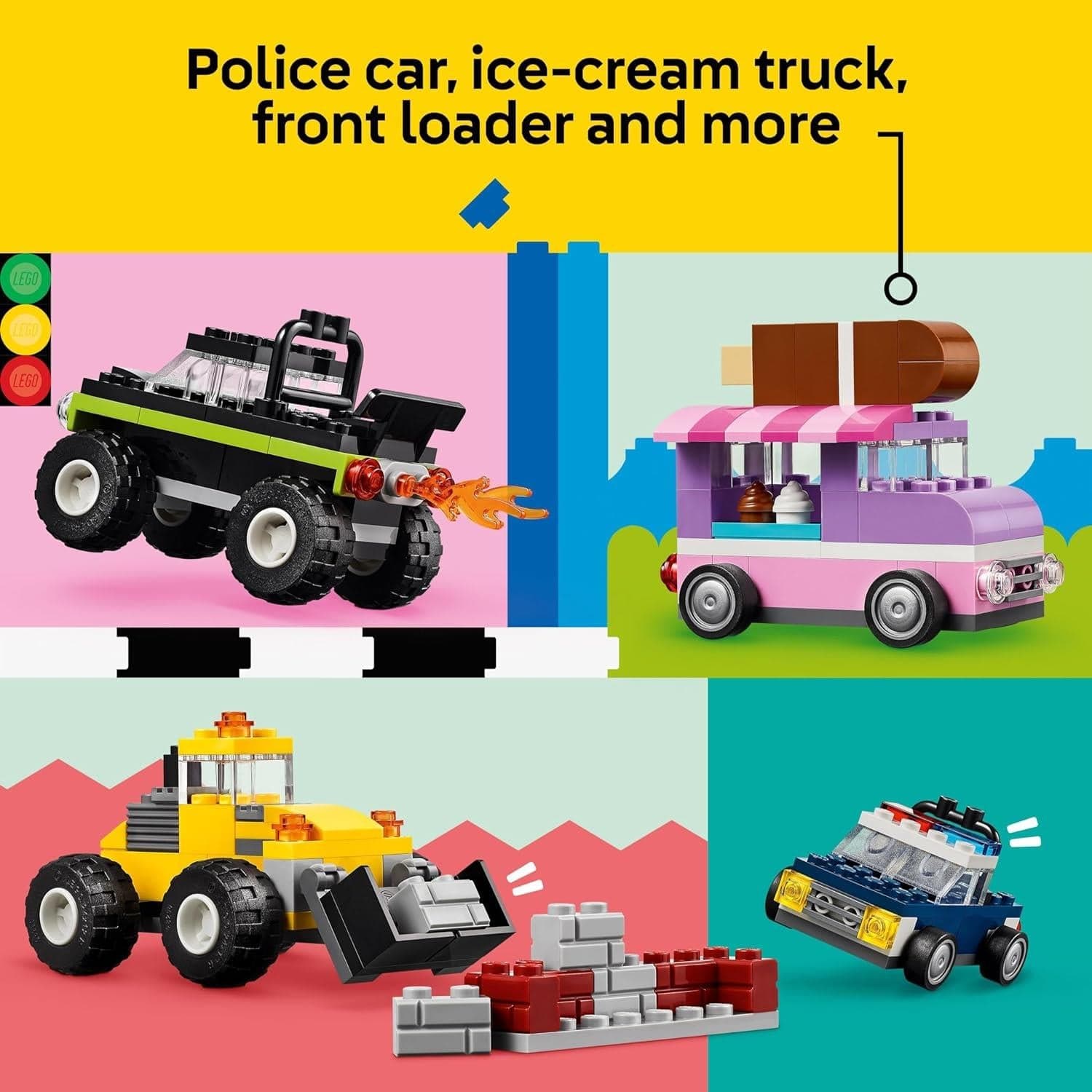 Toys & Games > Toys > Construction Toys > Interlocking Blocks > LEGO > LEGO Classic Lego Classic 11036 Creative Vehicles Building Toy for Ages 4 and Up 673419388184