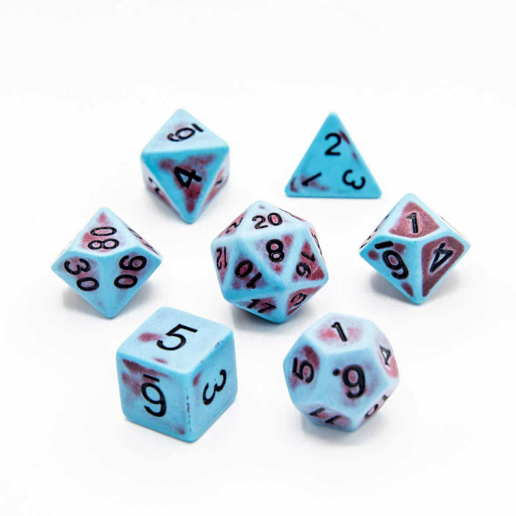 Faded Glory Teal | Acrylic Dice | 7 Piece Set - DICE