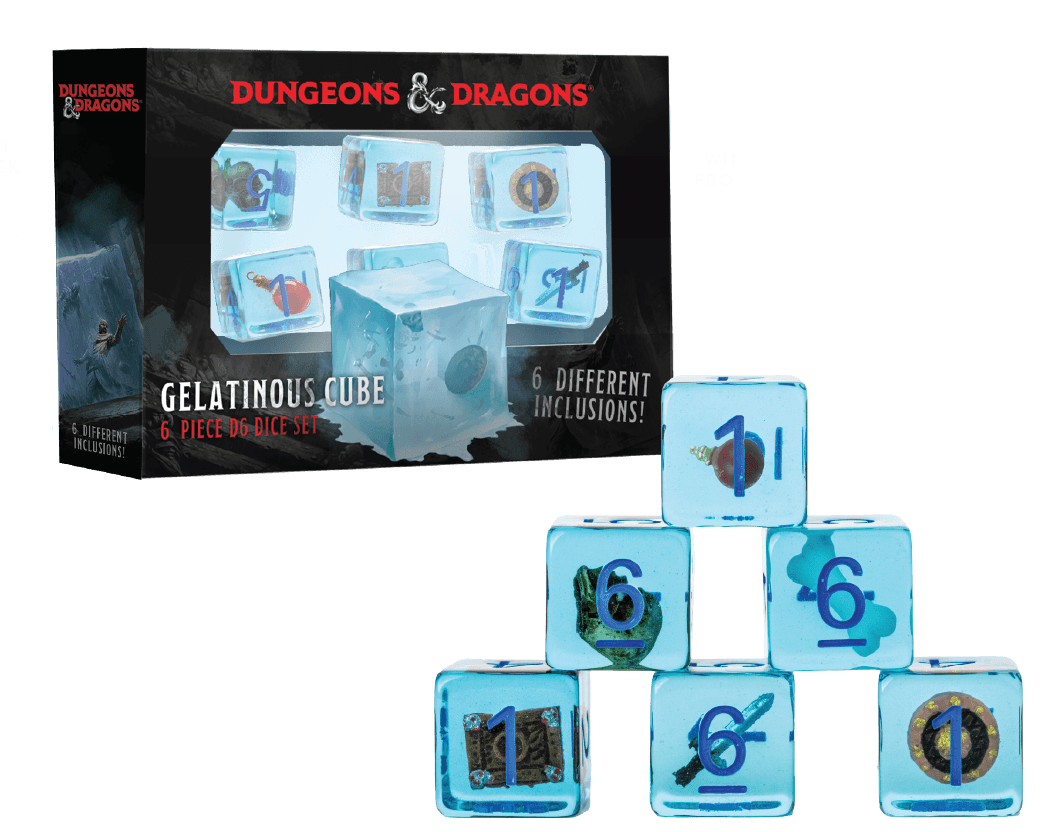 FanRoll by Metallic Dice Games Dice D&D Gelatinous Cube 6-Pack