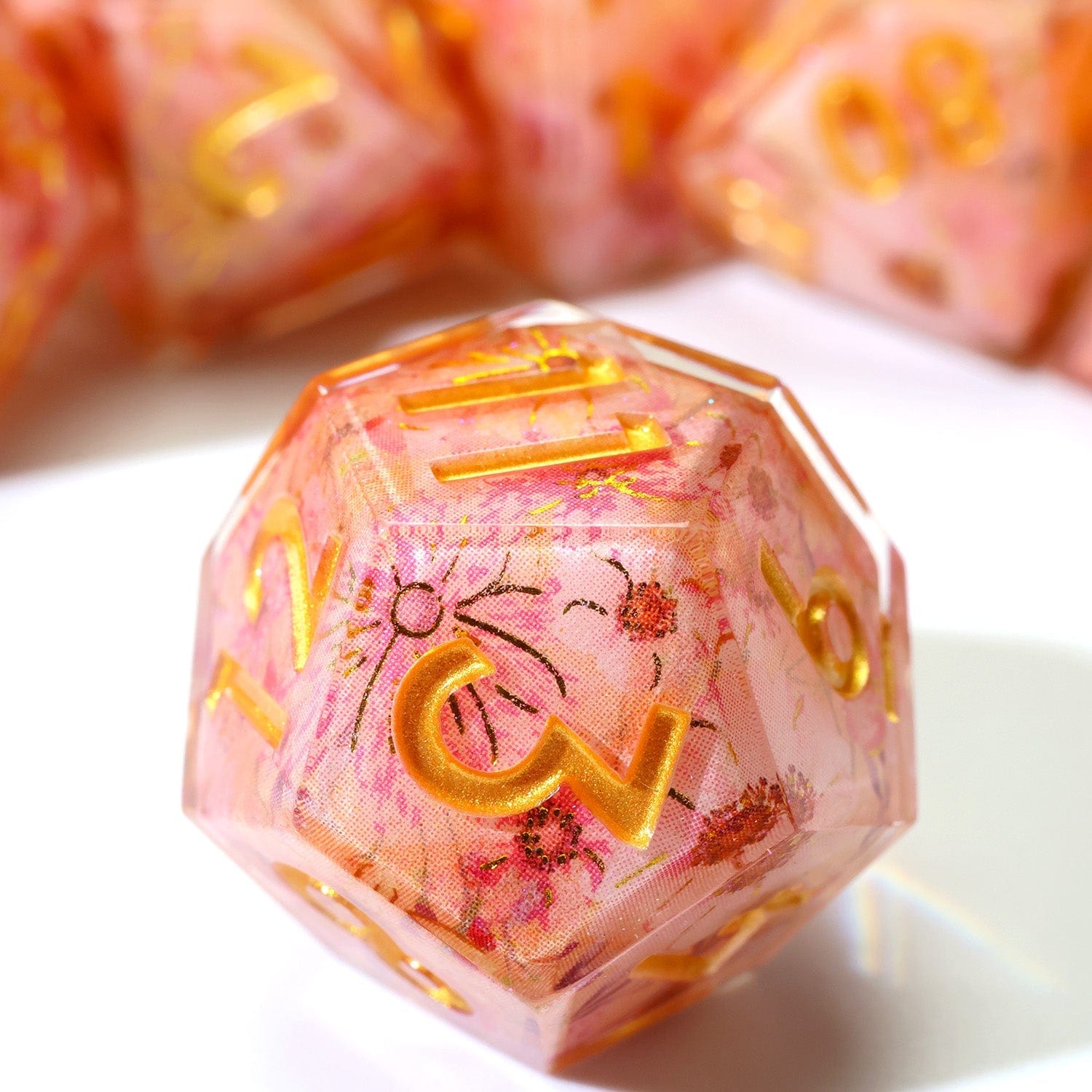 Tabletop Dominion DICE Fey Blossom | Art Core Dice | 7 Piece Set