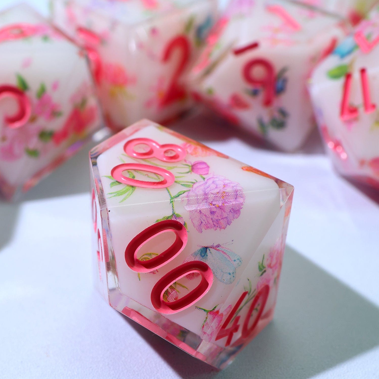 Tabletop Dominion DICE Fey Garden | Art Core Dice | 7 Piece Set