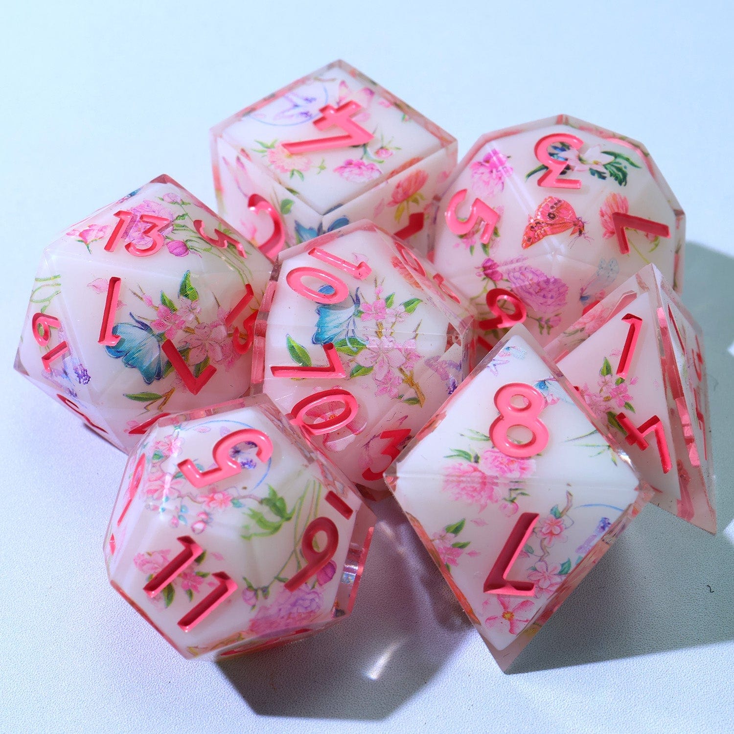 Tabletop Dominion DICE Fey Garden | Art Core Dice | 7 Piece Set