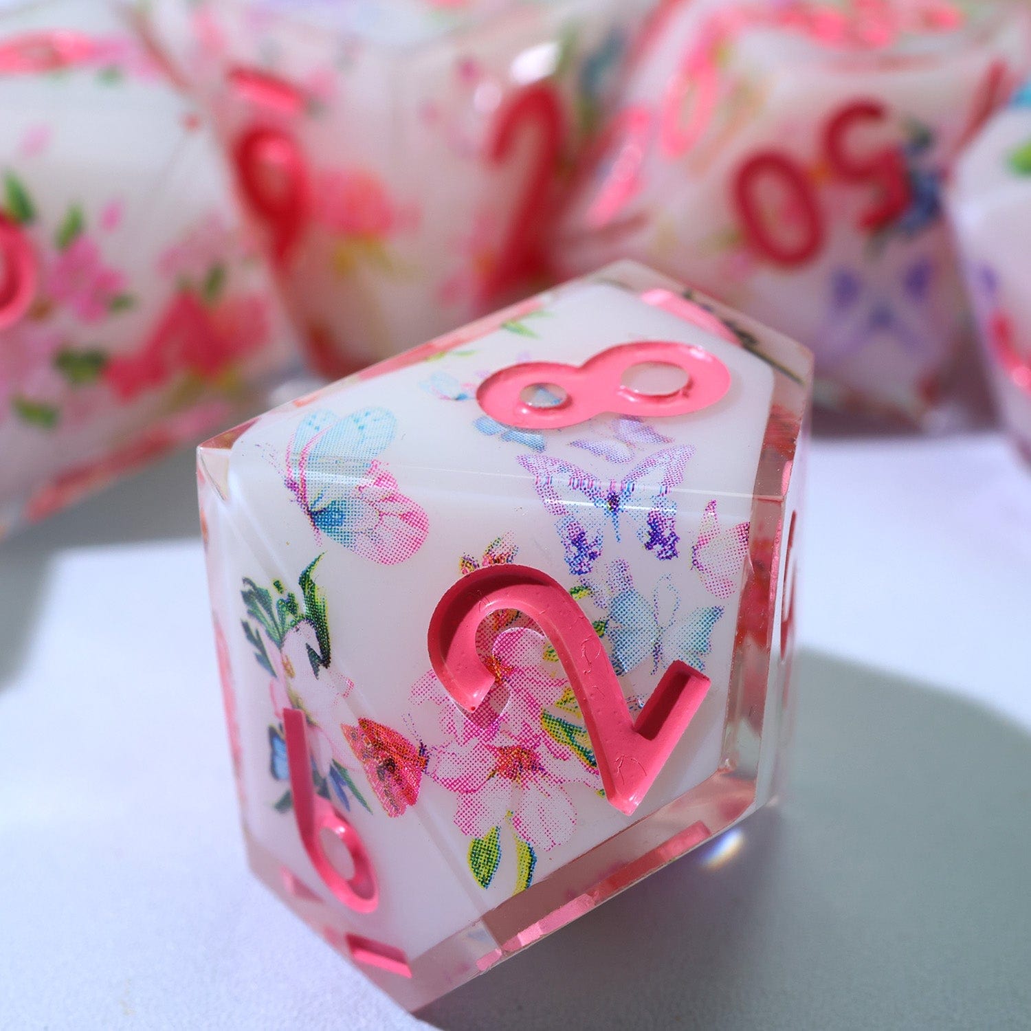 Tabletop Dominion DICE Fey Garden | Art Core Dice | 7 Piece Set