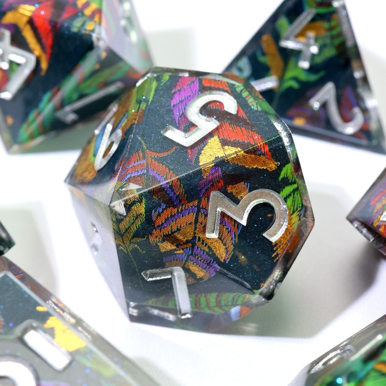 Tabletop Dominion DICE Feyplume | Art Core Dice | 7 Piece Set