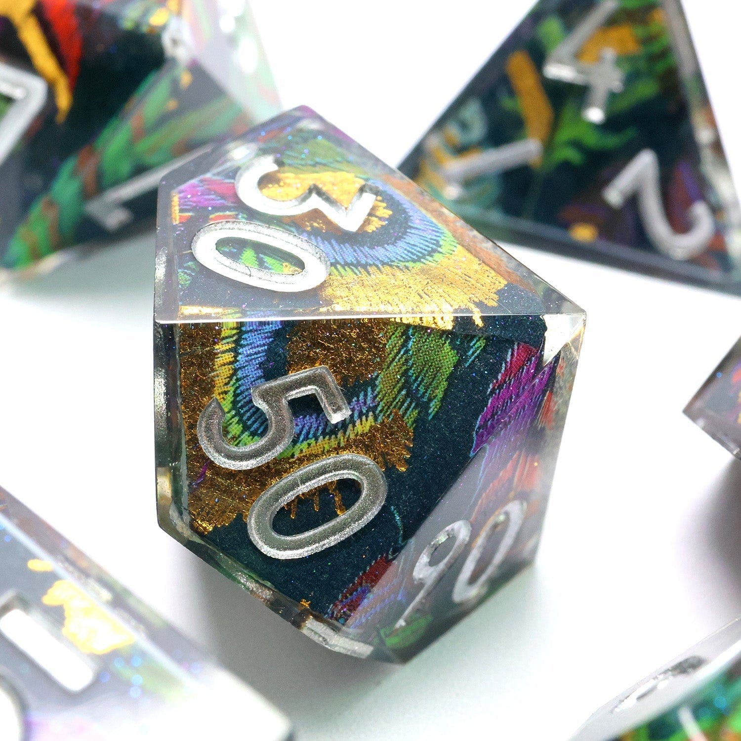 Tabletop Dominion DICE Feyplume | Art Core Dice | 7 Piece Set