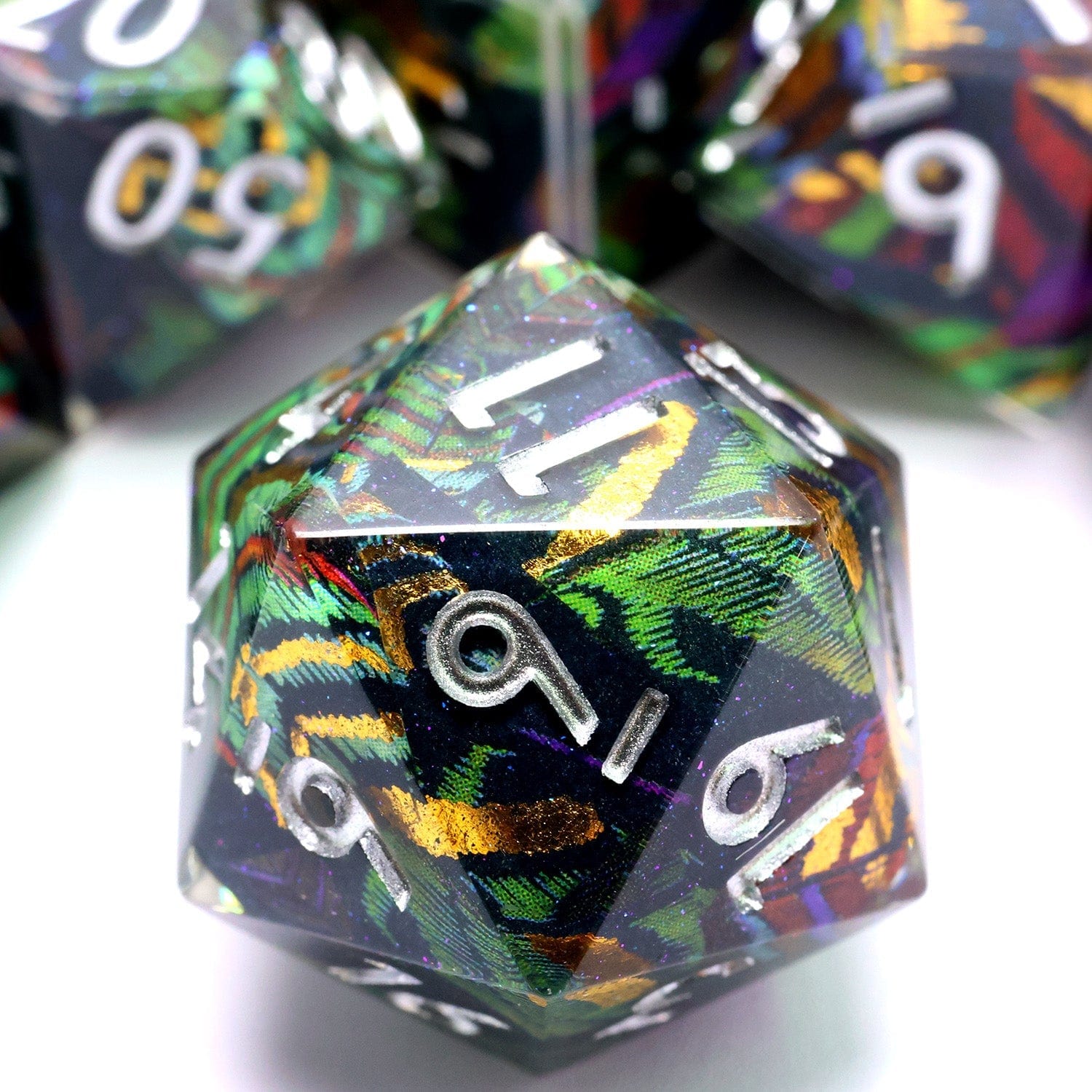 Tabletop Dominion DICE Feyplume | Art Core Dice | 7 Piece Set
