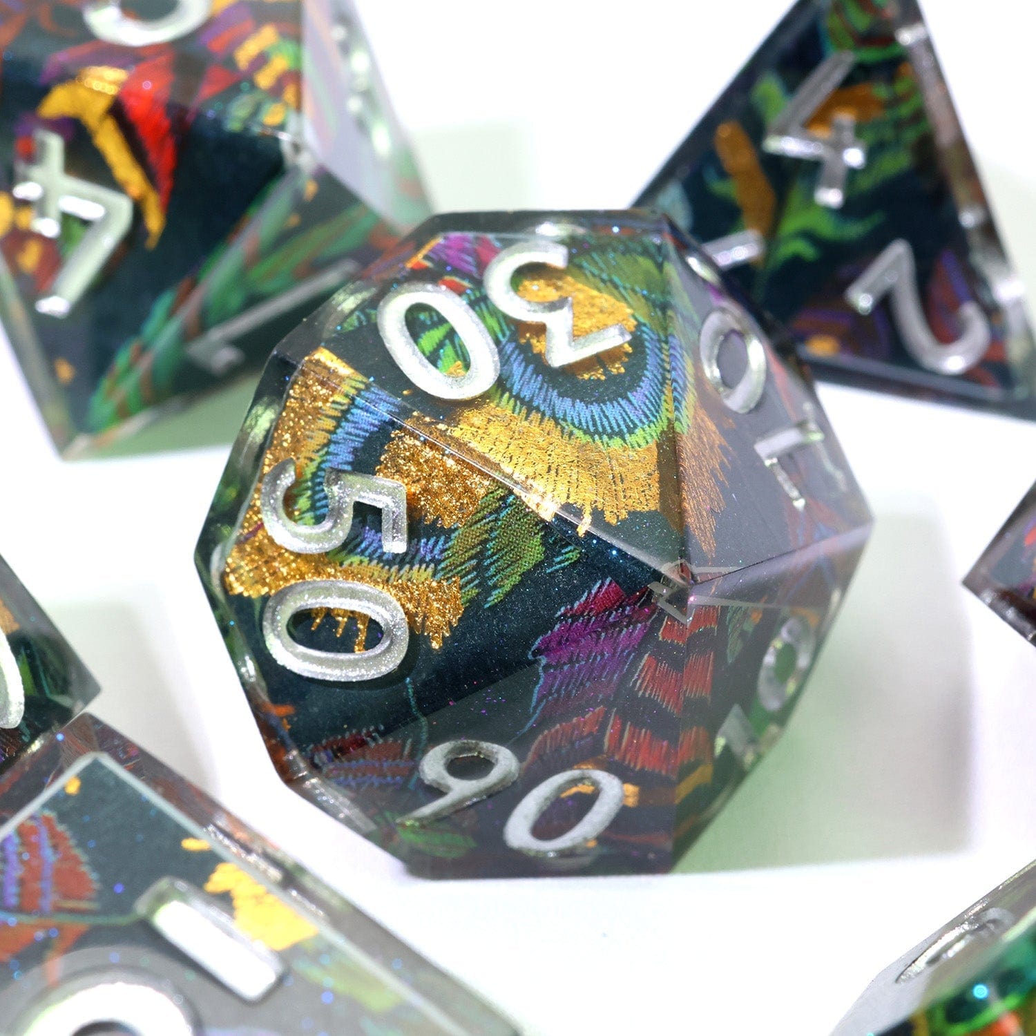 Tabletop Dominion DICE Feyplume | Art Core Dice | 7 Piece Set