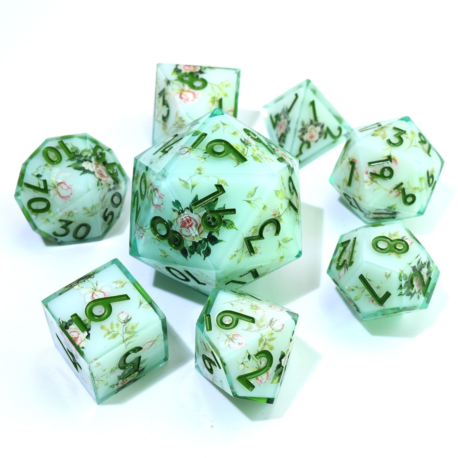 Floral Notes | 33mm D20 | Oversized Art Core Dice - DICE