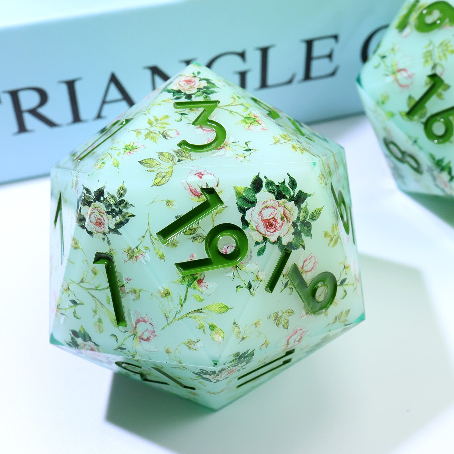 Floral Notes | 33mm D20 | Oversized Art Core Dice - DICE
