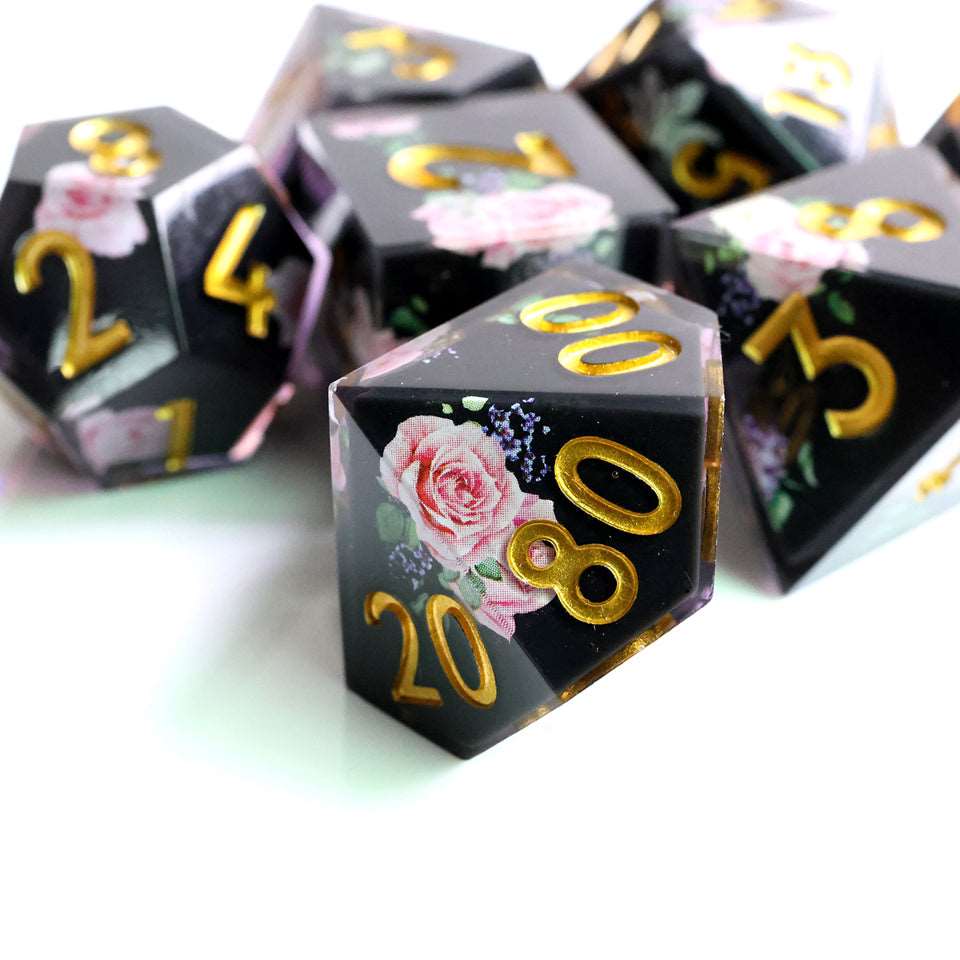 Floral Tsundere | Art Core Dice| 7 Piece Set - DICE
