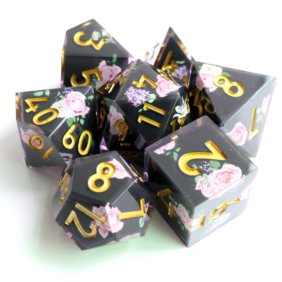 Floral Tsundere | Art Core Dice| 7 Piece Set - DICE