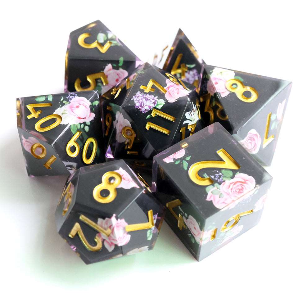 Floral Tsundere | Art Core Dice| 7 Piece Set - DICE