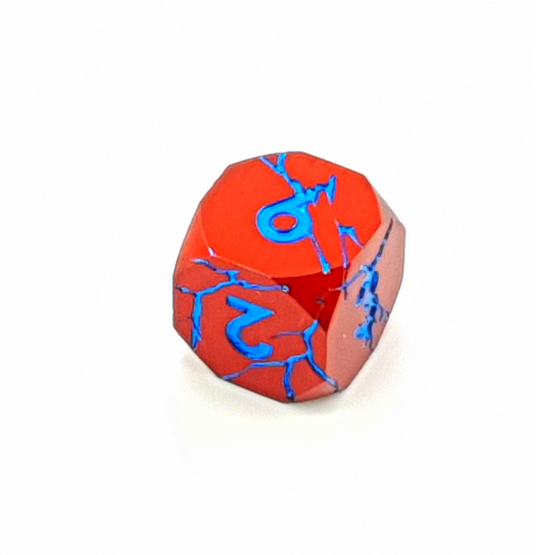 Frostfire Scar | Solid Metal Dice | 7 Piece Set - DICE