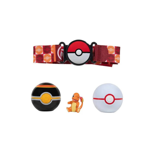 GameOn.games Action & Toy Figures Clip 'N' Go Poke Ball Belt Set - Charmander