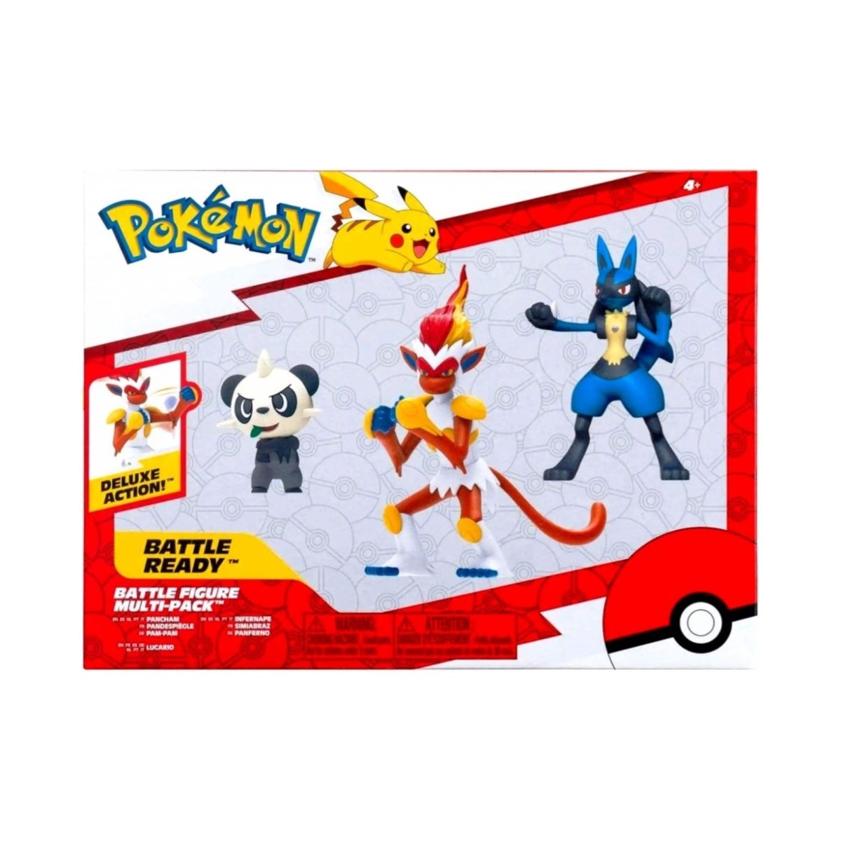 GameOn.games Action & Toy Figures Fighting-type Battle Ready 3-figure - Lucario, Pancham & Monferno