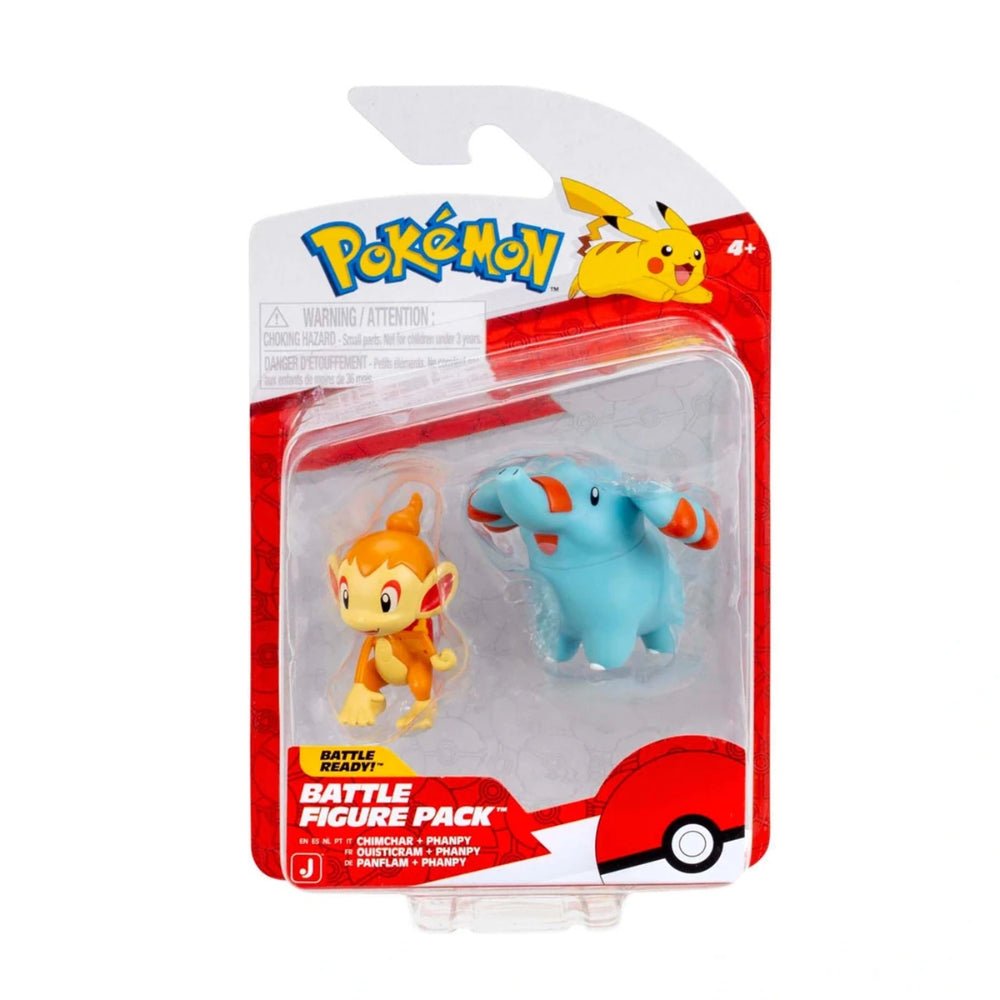 GameOn.games Action & Toy Figures Pokémon Battle Figure - Chimchar & Phanpy
