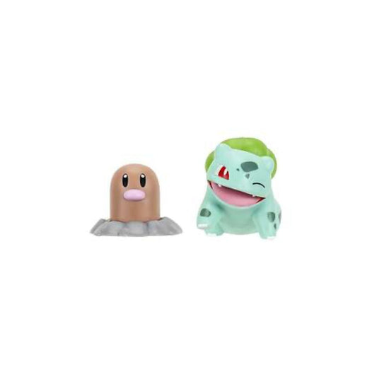GameOn.games Action & Toy Figures Pokémon Battle Figure - Diglett & Bulbasaur