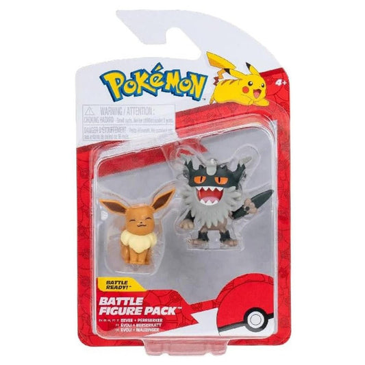 GameOn.games Action & Toy Figures Pokémon Battle Figure - Eevee & Perrserker