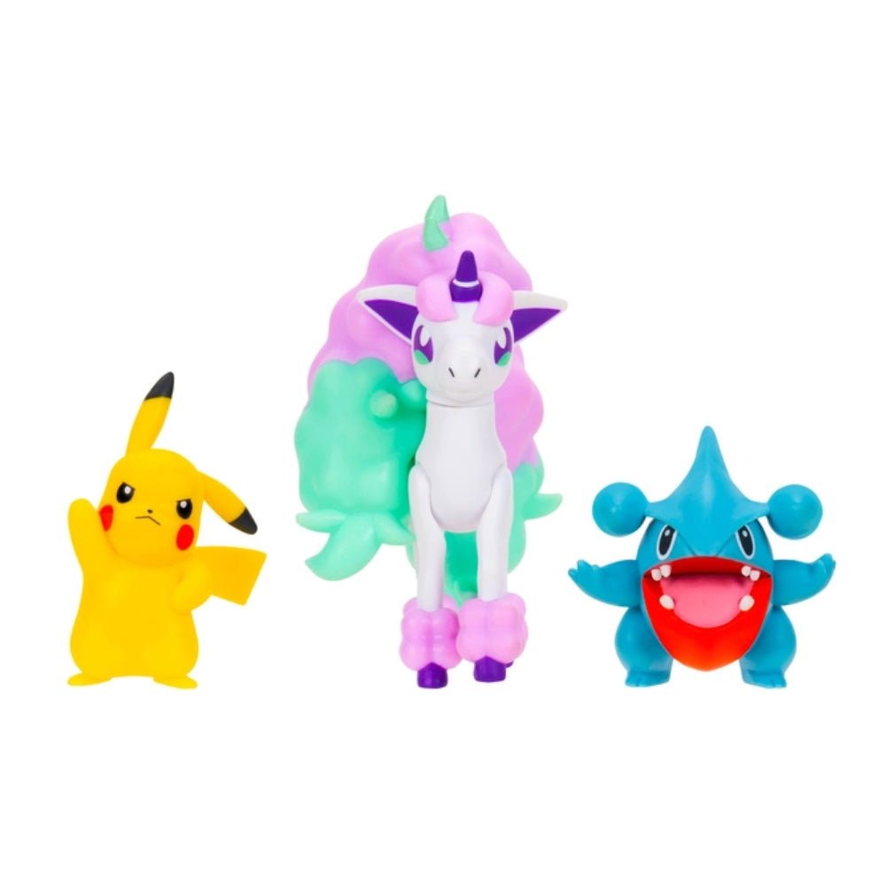 GameOn.games Action & Toy Figures Pokémon Battle Figure - Pikachu & Galarian Ponyta & Gible