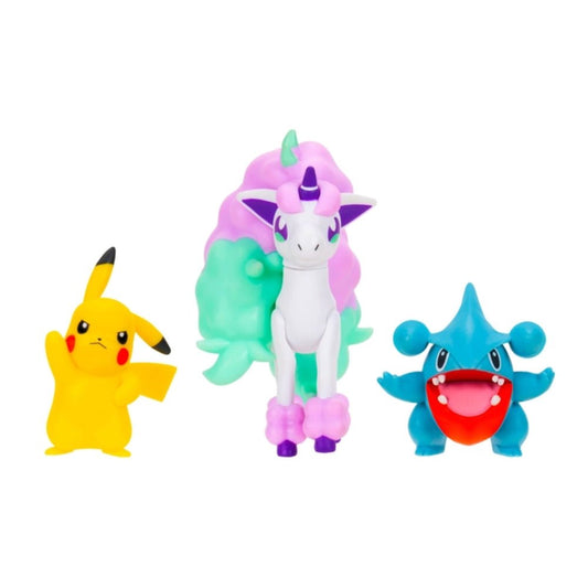 GameOn.games Action & Toy Figures Pokémon Battle Figure - Pikachu & Galarian Ponyta & Gible