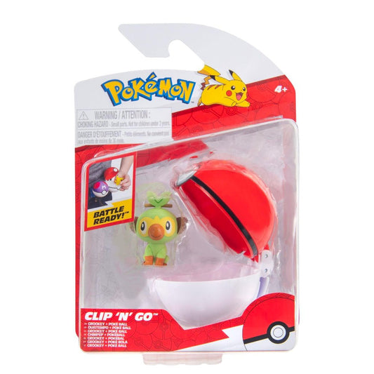 GameOn.games Action & Toy Figures Pokémon Clip 'n' Go - Grookey & Poké Ball