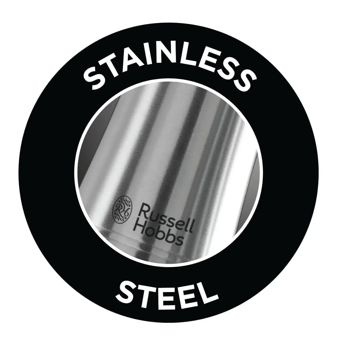 GameRaid Russell Hobbs Electric Salt and Pepper Mill Set, Adjustable Mill - Brushed Steel 23460-56