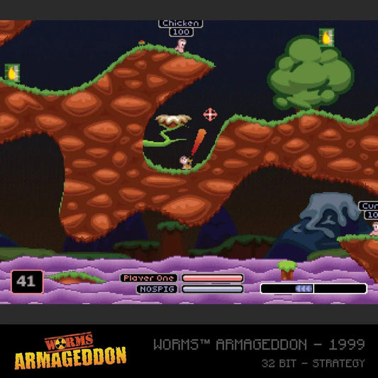 GameRaid Video Game Evercade Worms Collection 1 Cartridge