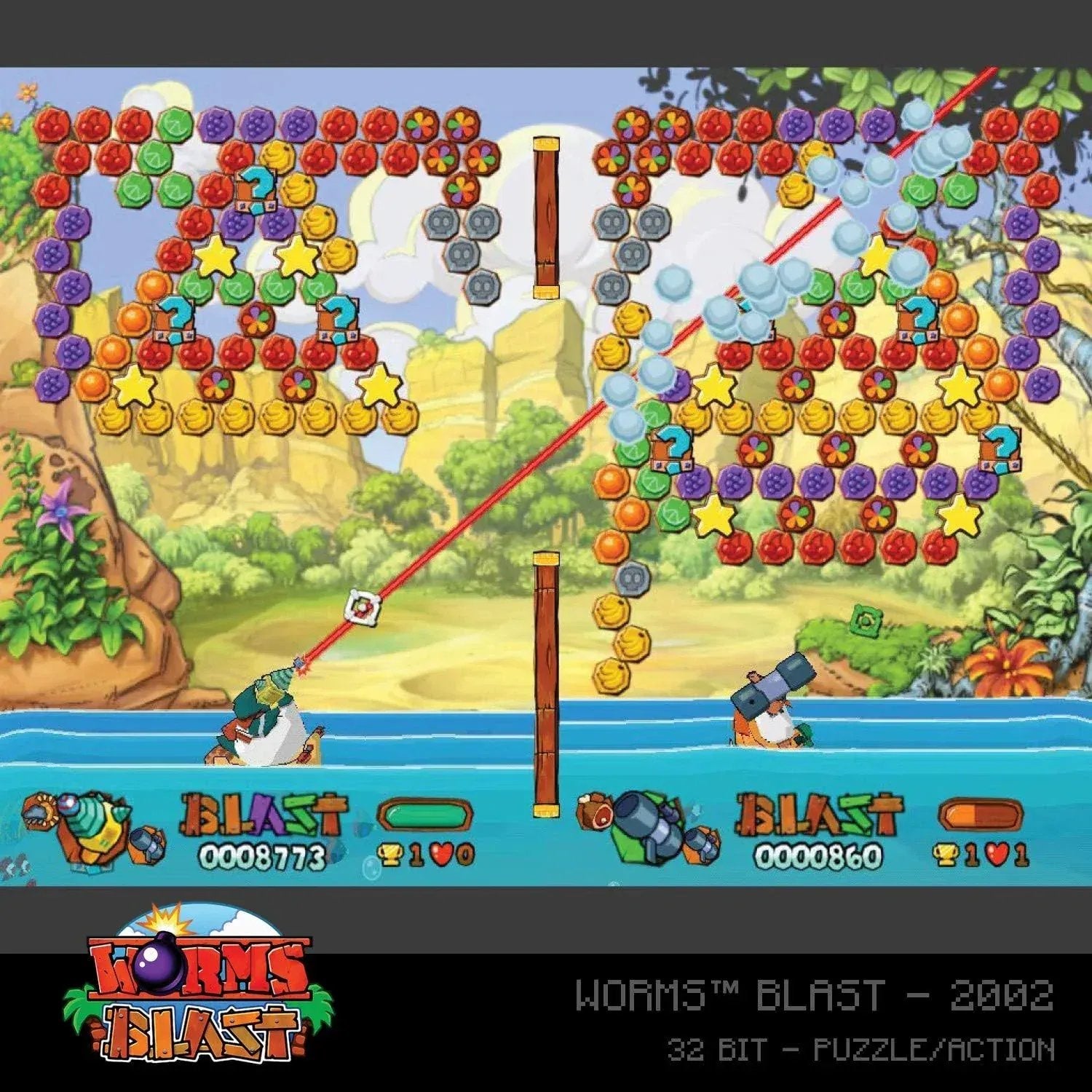 GameRaid Video Game Evercade Worms Collection 1 Cartridge
