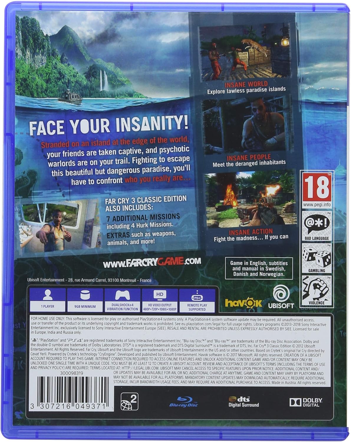 GameRaid Video Game Far Cry 3 Classic Edition – PlayStation 4