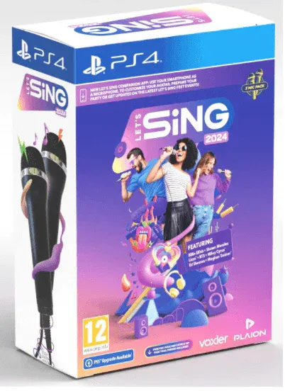 GameRaid Video Game Let's Sing 2024 + 2 Mics PS4
