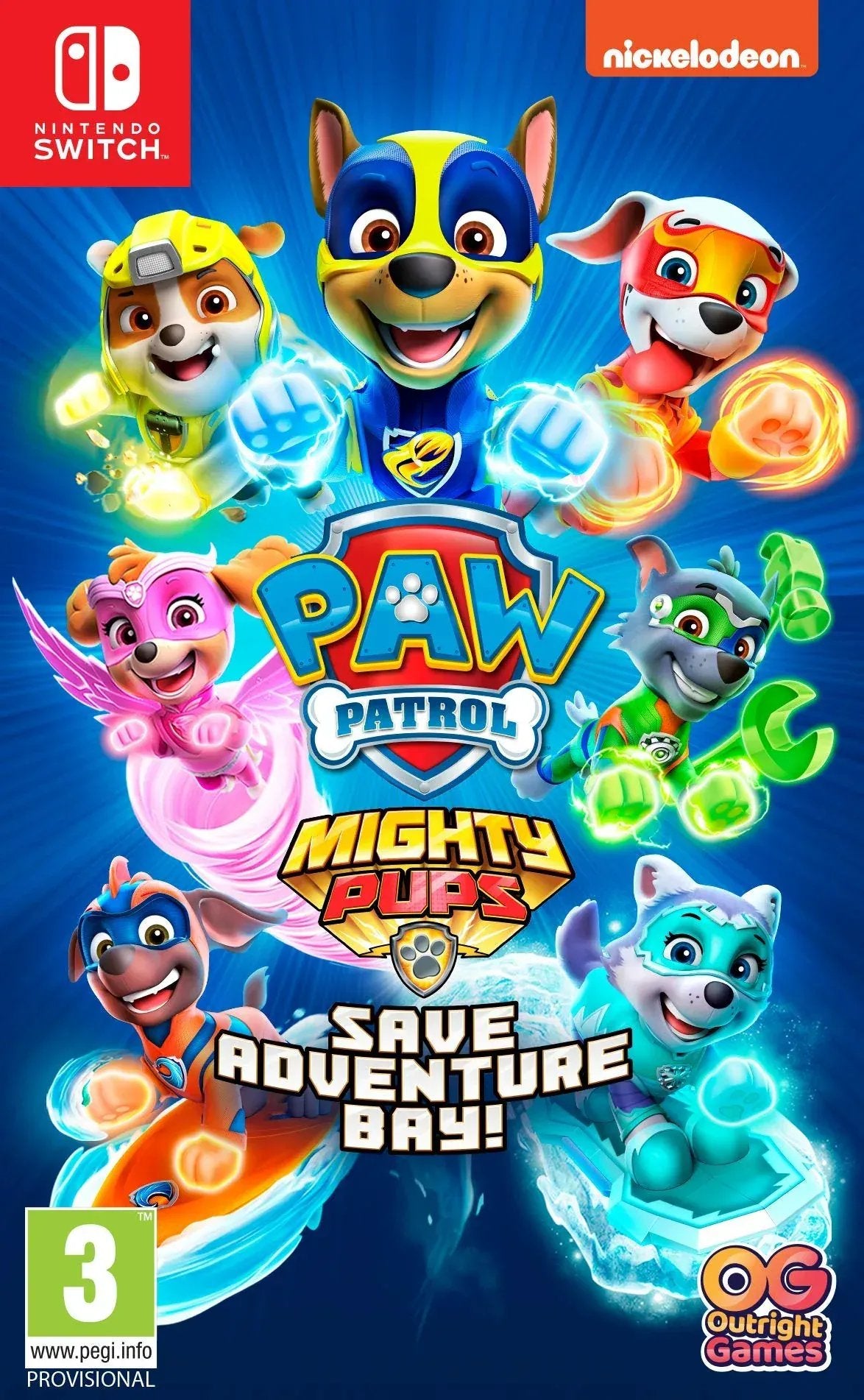 GameRaid Video Game PAW Patrol Mighty Pups Save Adventure Bay! Nintendo Switch