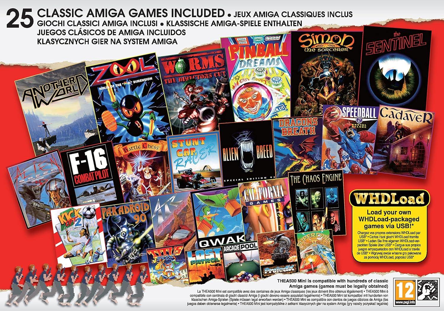 GameRaid Video Game The A500 Mini Amiga 25 classic Games