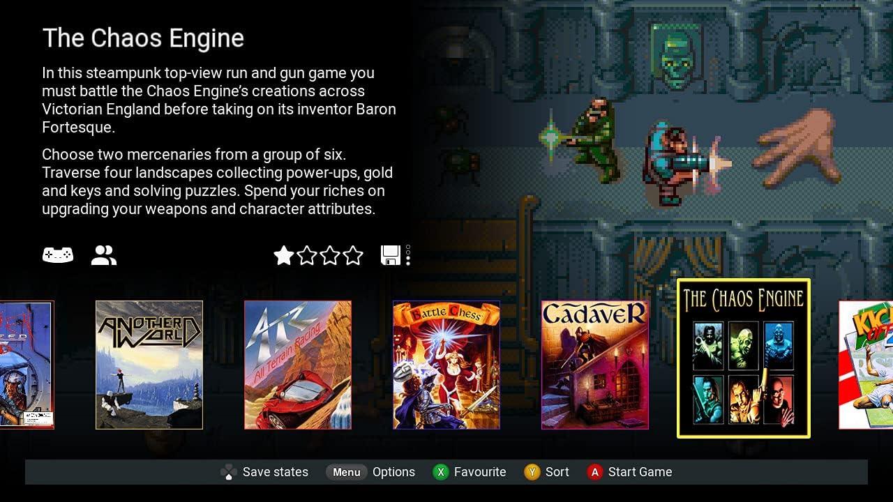 GameRaid Video Game The A500 Mini Amiga 25 classic Games