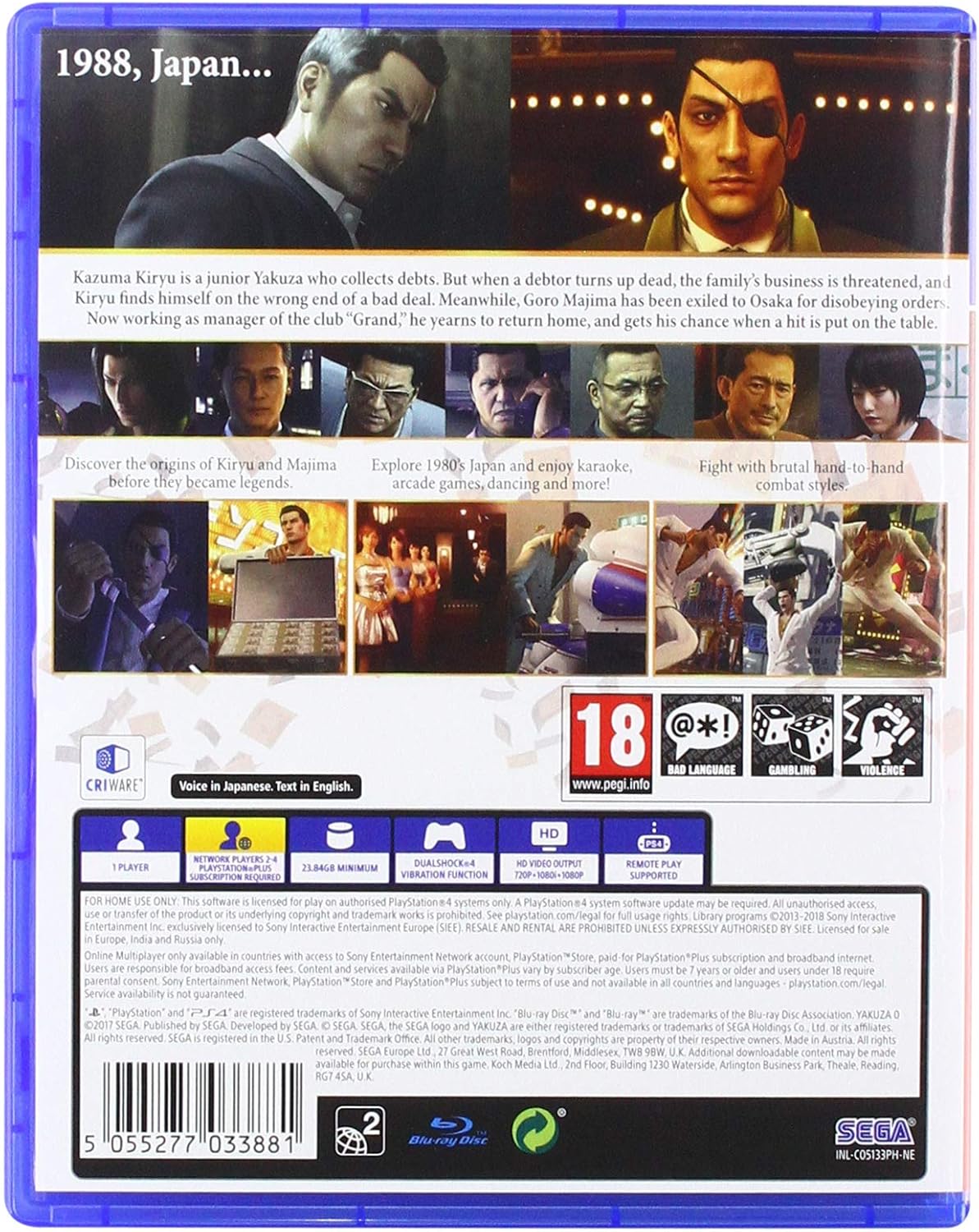 GameRaid Video Game Yakuza 0 Zero PS4