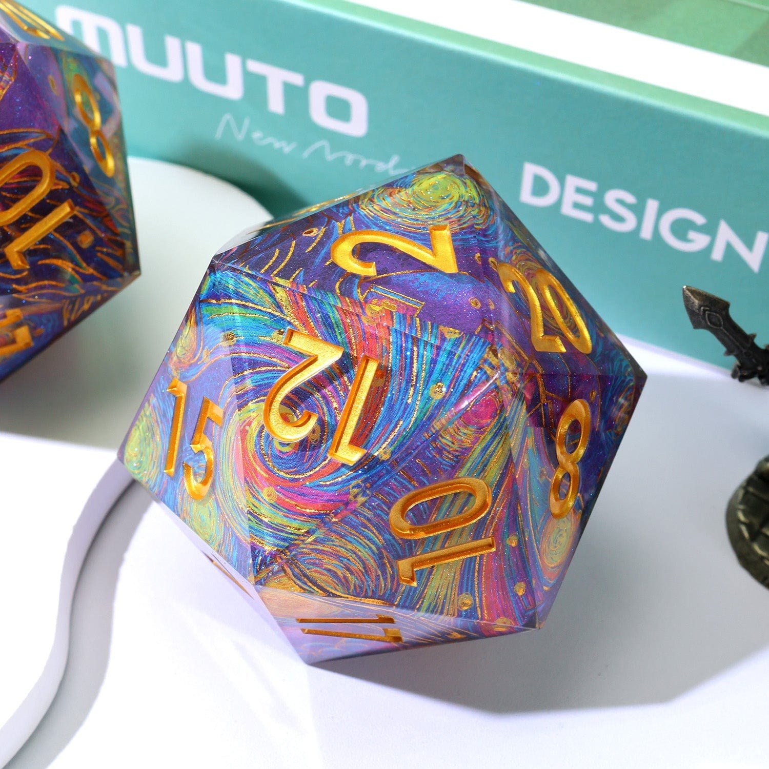 Tabletop Dominion DICE Gilded Cosmos | 33mm D20 | Oversized Art Core Dice
