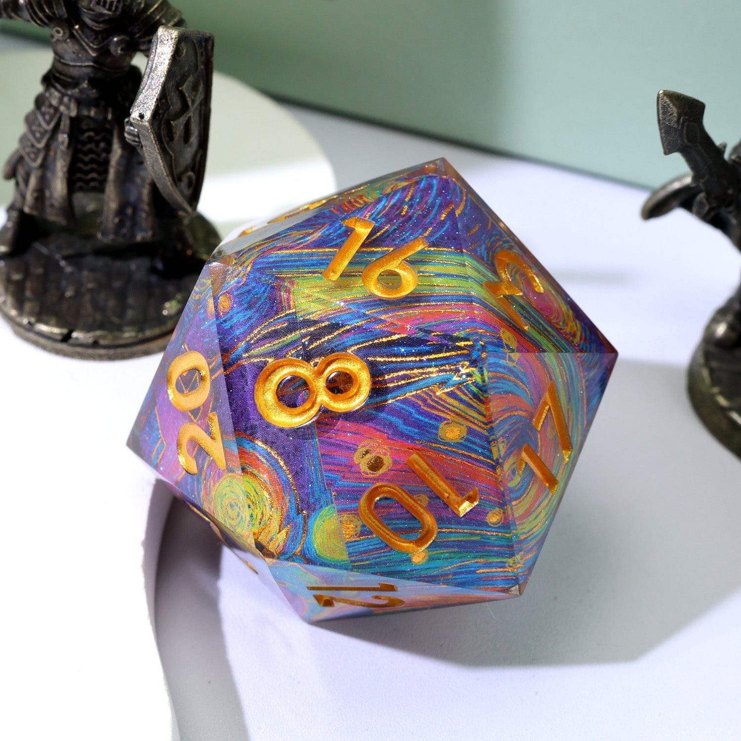 Tabletop Dominion DICE Gilded Cosmos | 33mm D20 | Oversized Art Core Dice