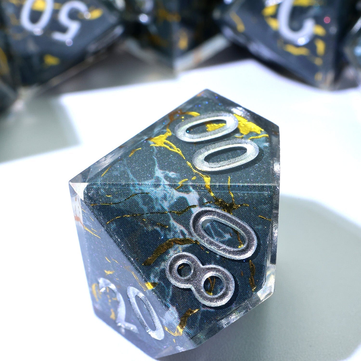 Tabletop Dominion DICE Gilded Void | Art Core Dice | 7 Piece Set