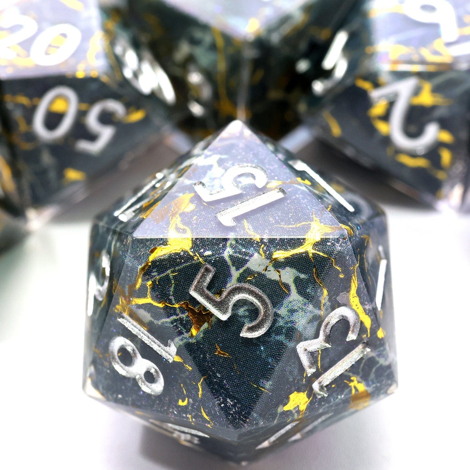 Tabletop Dominion DICE Gilded Void | Art Core Dice | 7 Piece Set