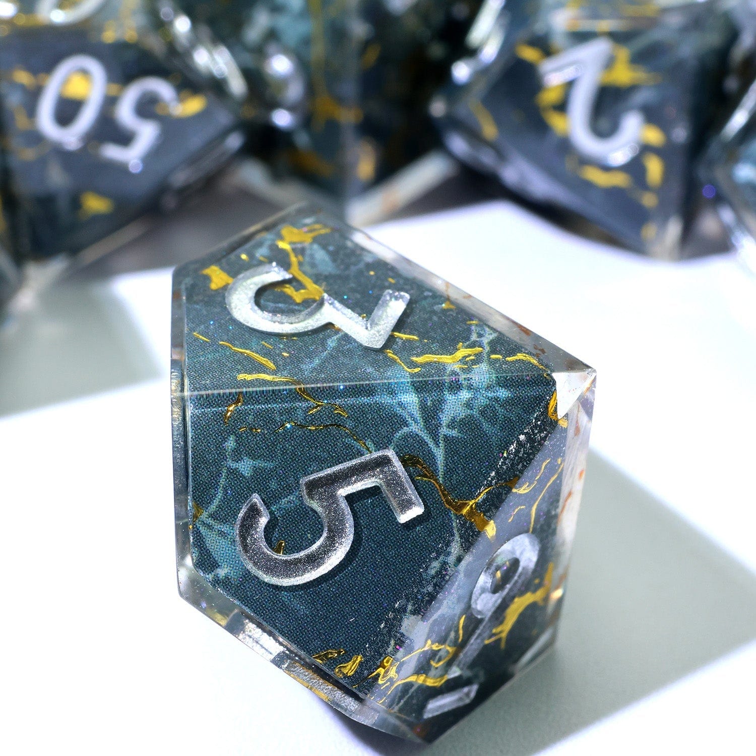 Tabletop Dominion DICE Gilded Void | Art Core Dice | 7 Piece Set