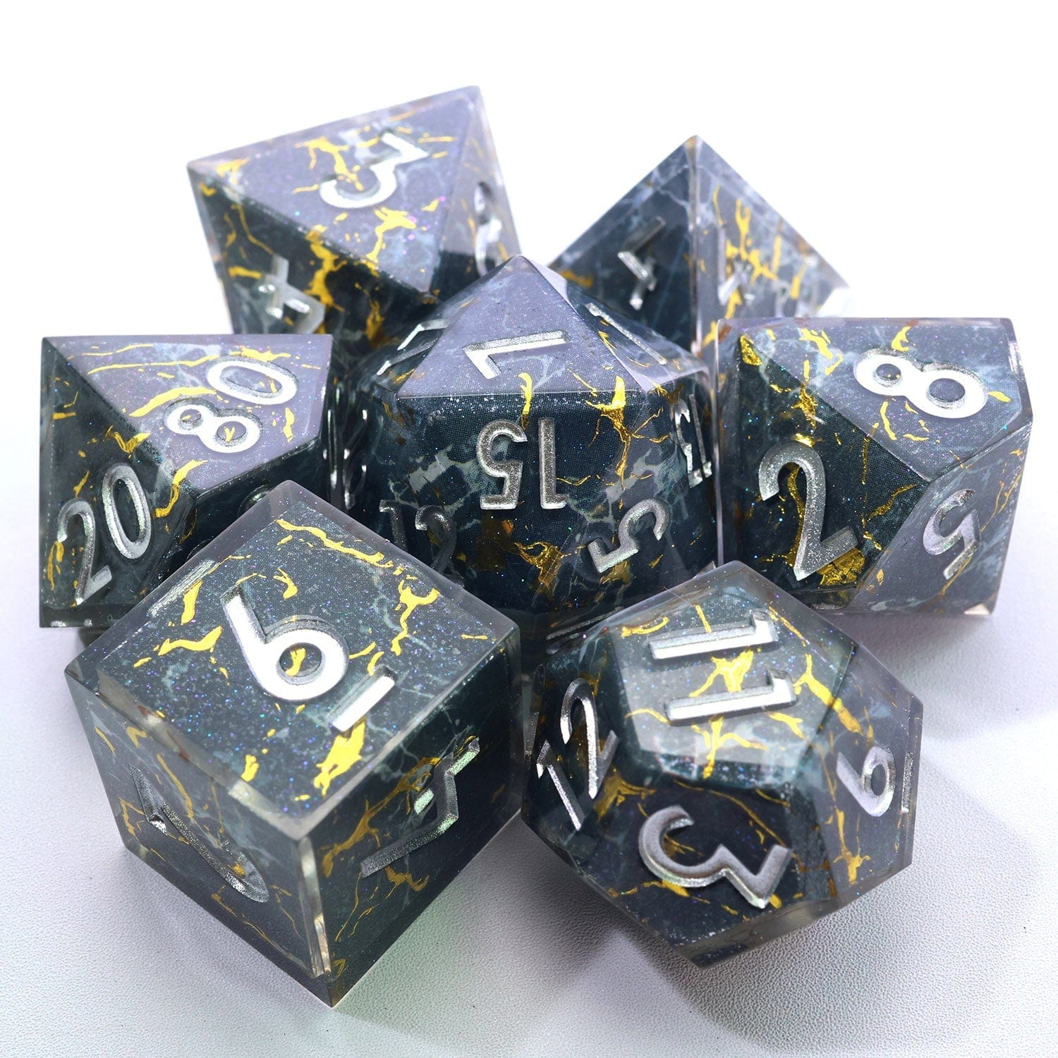 Tabletop Dominion DICE Gilded Void | Art Core Dice | 7 Piece Set