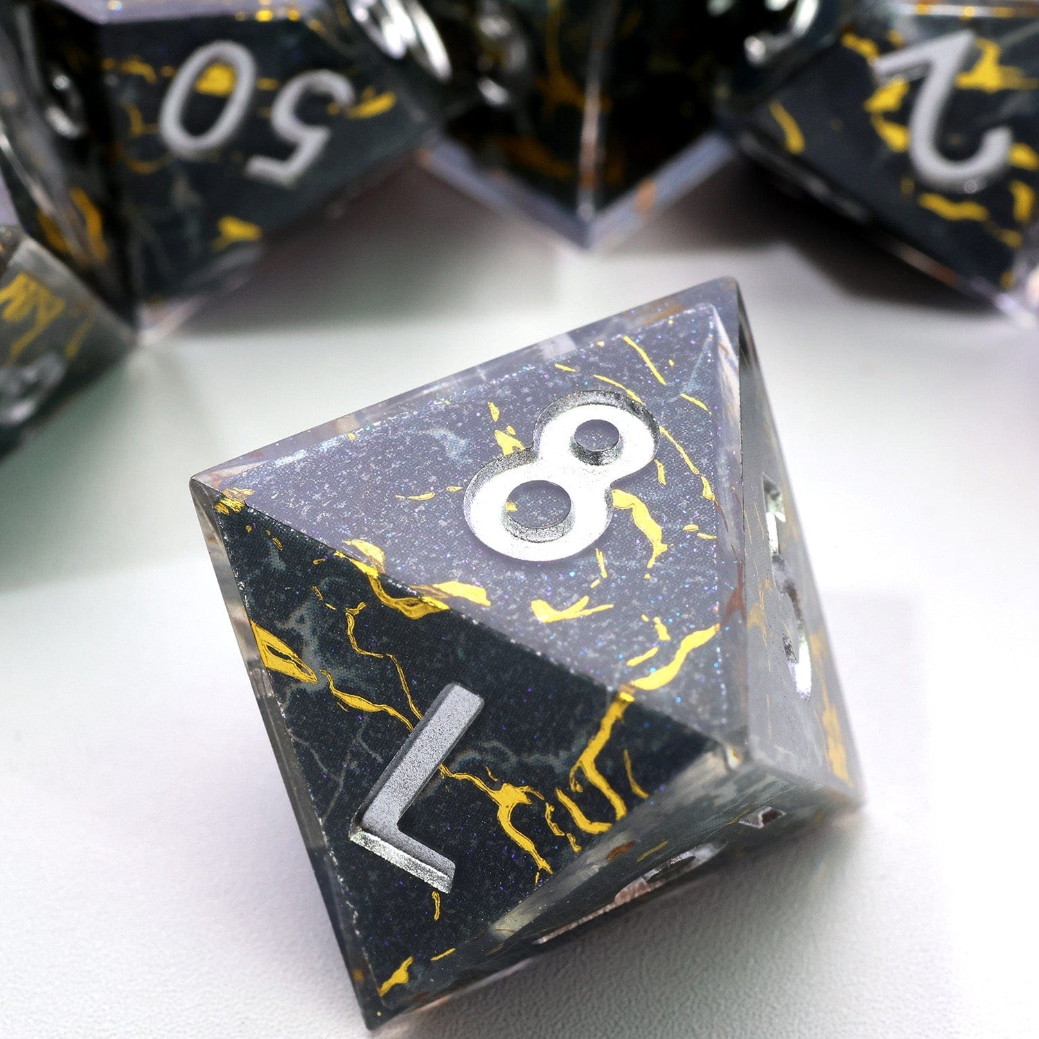 Tabletop Dominion DICE Gilded Void | Art Core Dice | 7 Piece Set