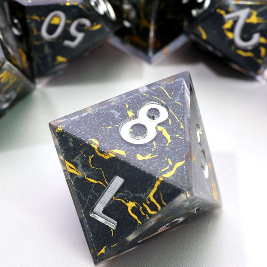 Tabletop Dominion DICE Gilded Void | Art Core Dice | 7 Piece Set