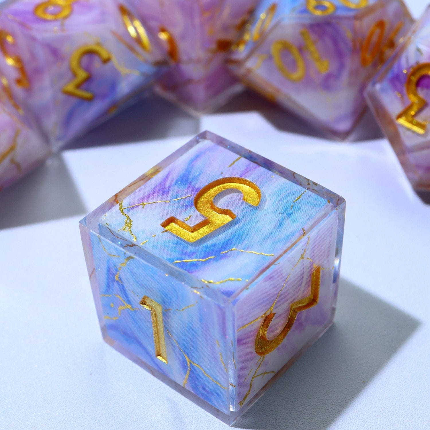 Tabletop Dominion DICE Glimmerveil | Art Core Dice | 7 Piece Set