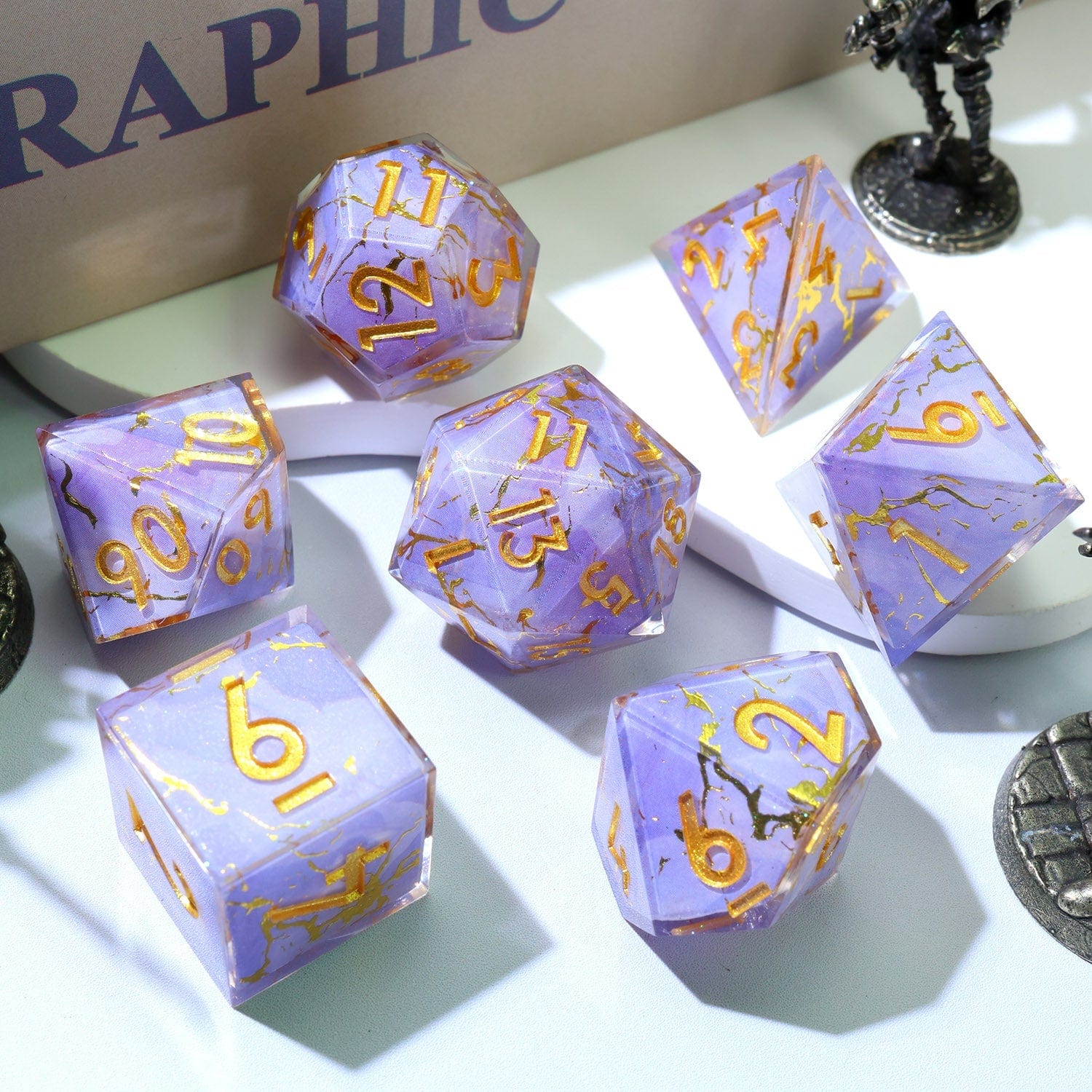 Tabletop Dominion DICE Glimmerveil | Art Core Dice | 7 Piece Set