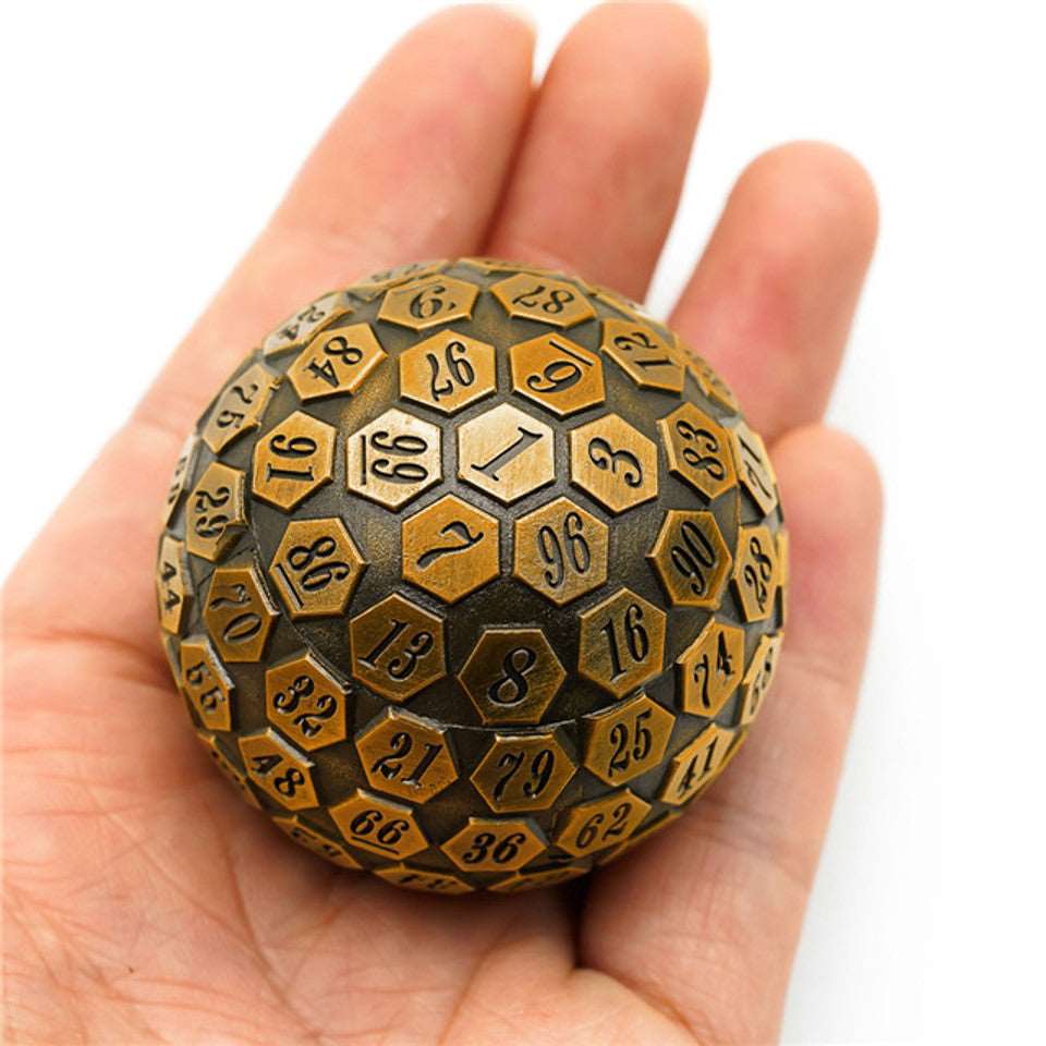 Tabletop Dominion DICE Gold Oracle | 45mm D100 | Metal