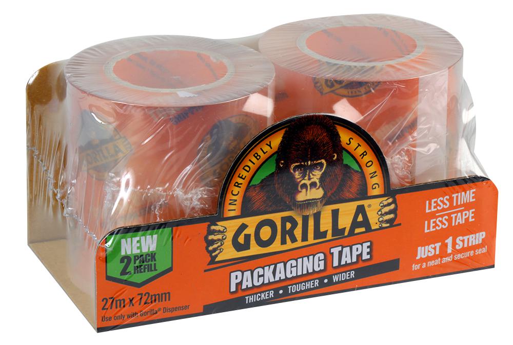 Gorilla gorlila packing tape 27m 2 reel Pack