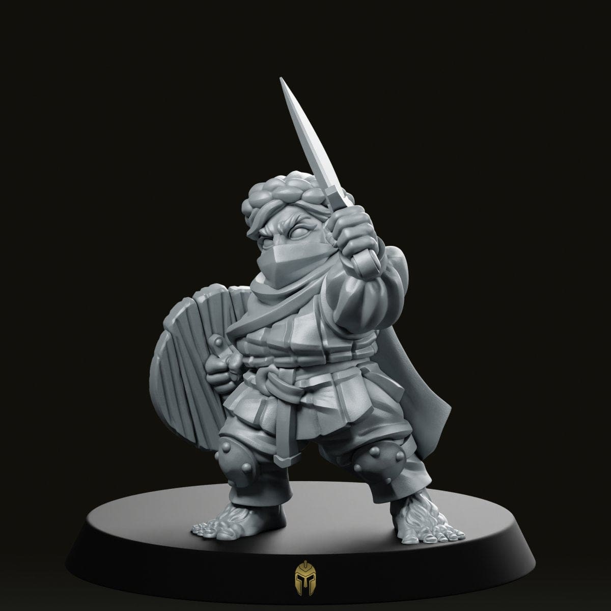 We Print Miniatures Fantasy Halfling Knight Hobbit Miniature